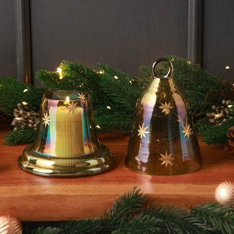 Tinsel bell candleholder