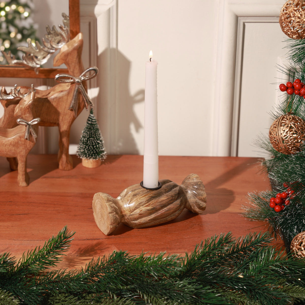 Stella round candy candleholder L