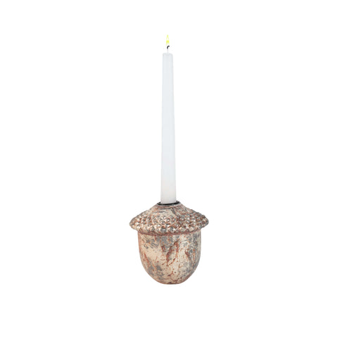 Juno acorn candleholder russet