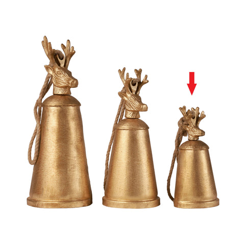 Blitzen reindeer bell gold S