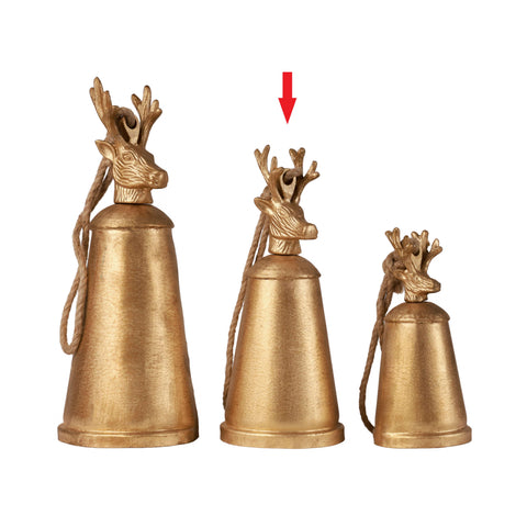 Blitzen reindeer bell gold M
