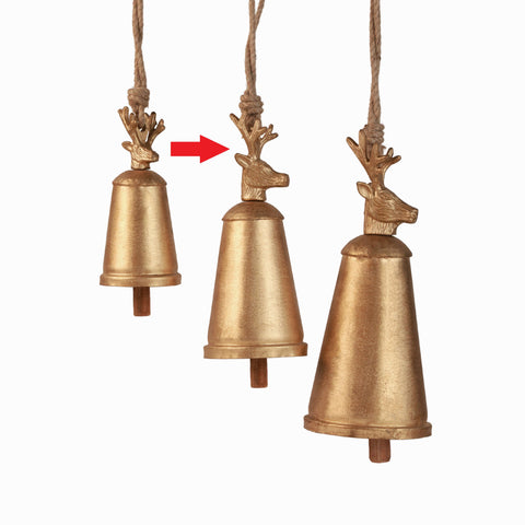 Blitzen reindeer bell gold M