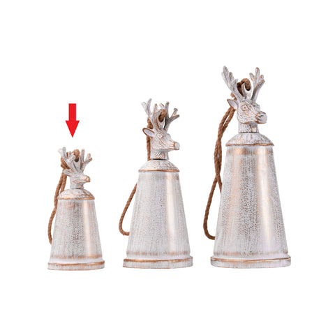 Blitzen reindeer bell white S