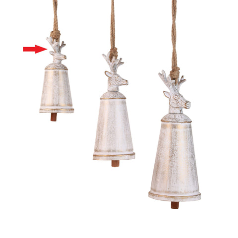 Blitzen reindeer bell white S