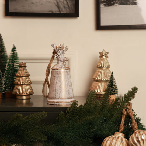 Blitzen reindeer bell white S
