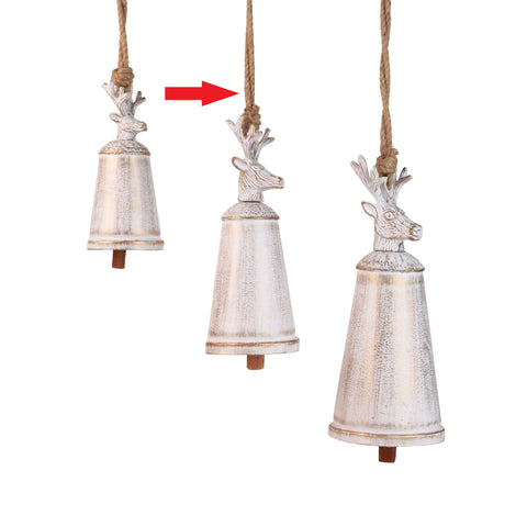 Blitzen reindeer bell white M