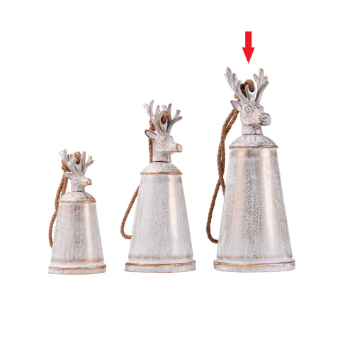 Blitzen reindeer bell white L