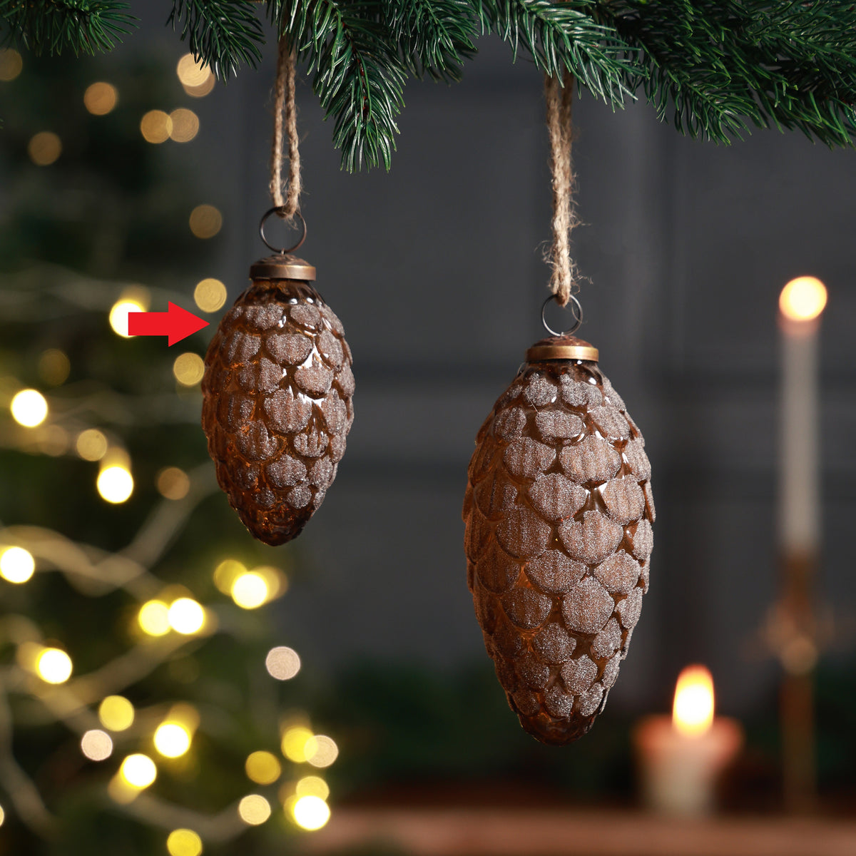 Juno pine ornament brown S