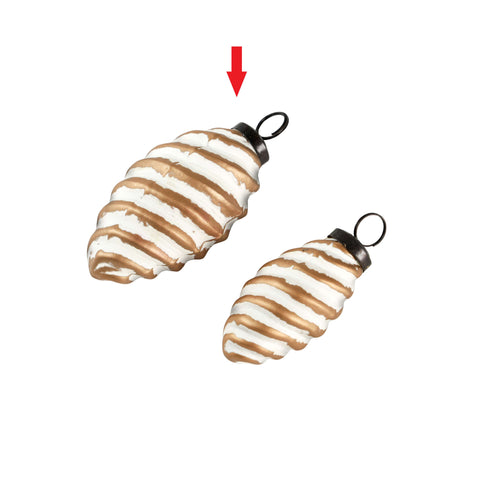 Terra pine ornament white L