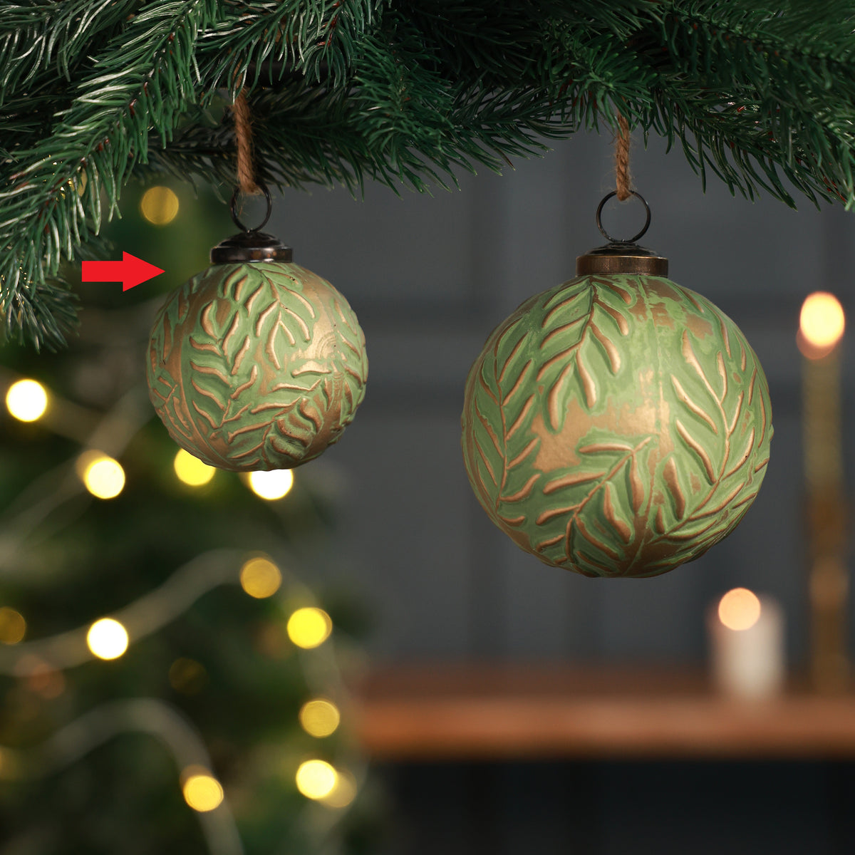 Terra ball ornament green S