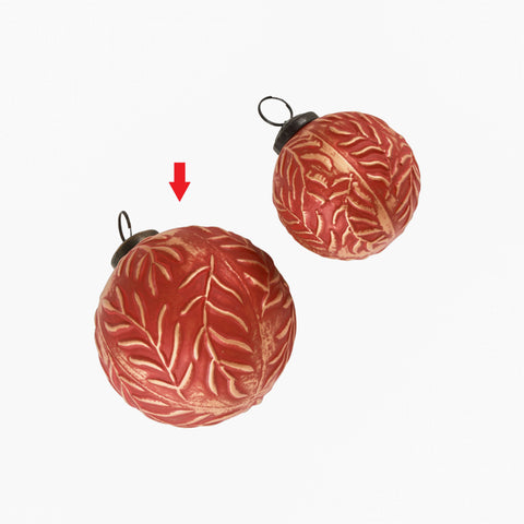 Terra ball ornament red L