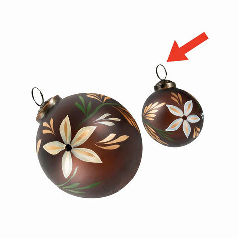 Terra ball ornament brown S
