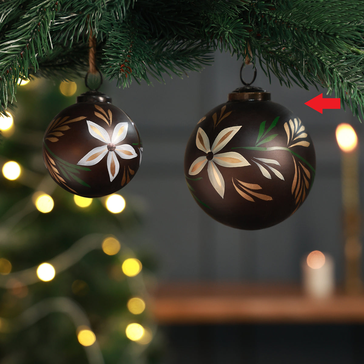 Terra ball ornament brown L