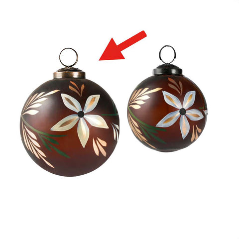 Terra ball ornament brown L