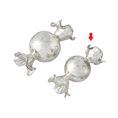 Starra round candy ornament silver S
