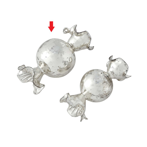 Starra round candy ornament silver L