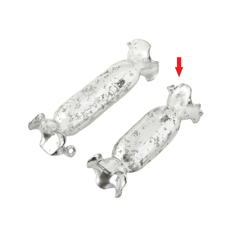 Starra long candy ornament silver S