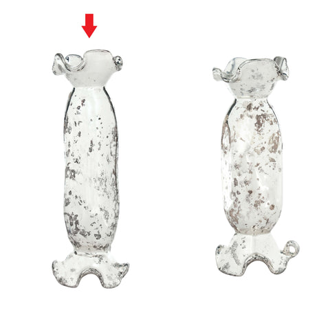 Starra long candy ornament silver L