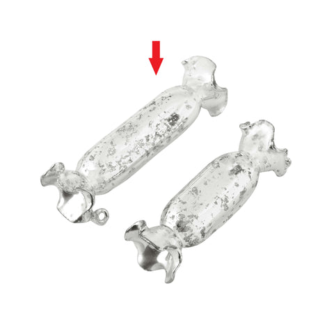 Starra long candy ornament silver L