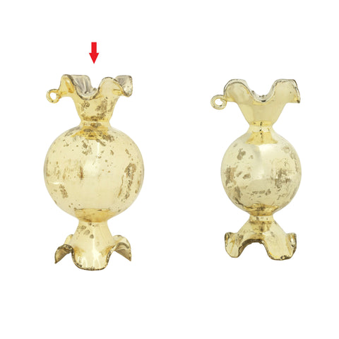 Starra round candy ornament gold L