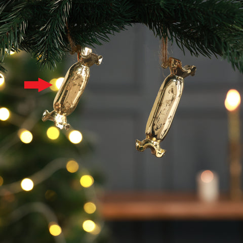 Starra long candy ornament gold S