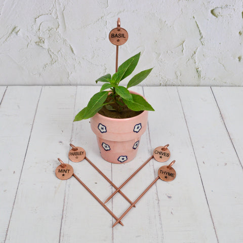 Sage Herb markers Rose gold