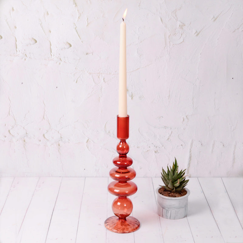 Wisteria Candleholder Red