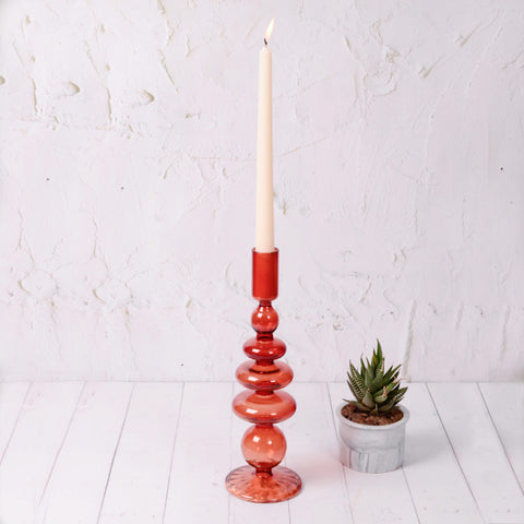 Wisteria Candleholder Red