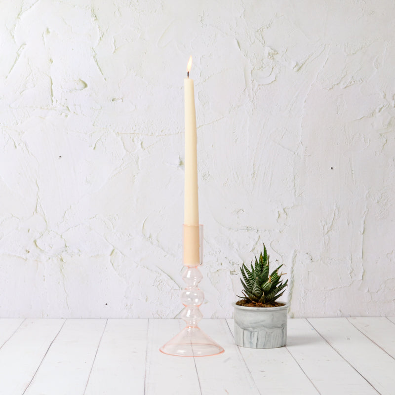 Wisteria Candleholder Pink S