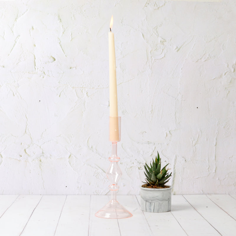 Wisteria Candleholder Pink L