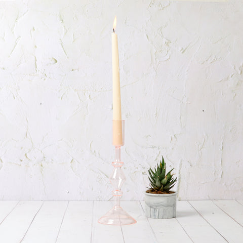 Wisteria Candleholder Pink L