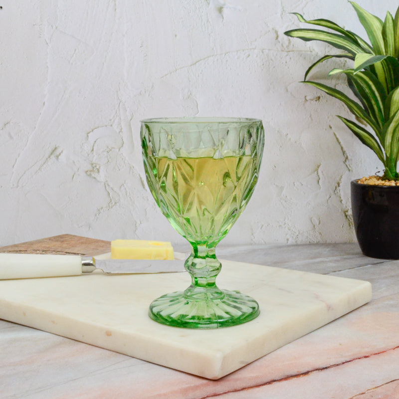 Peony Wine glass Green