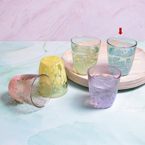 Hazel drinking glass blue