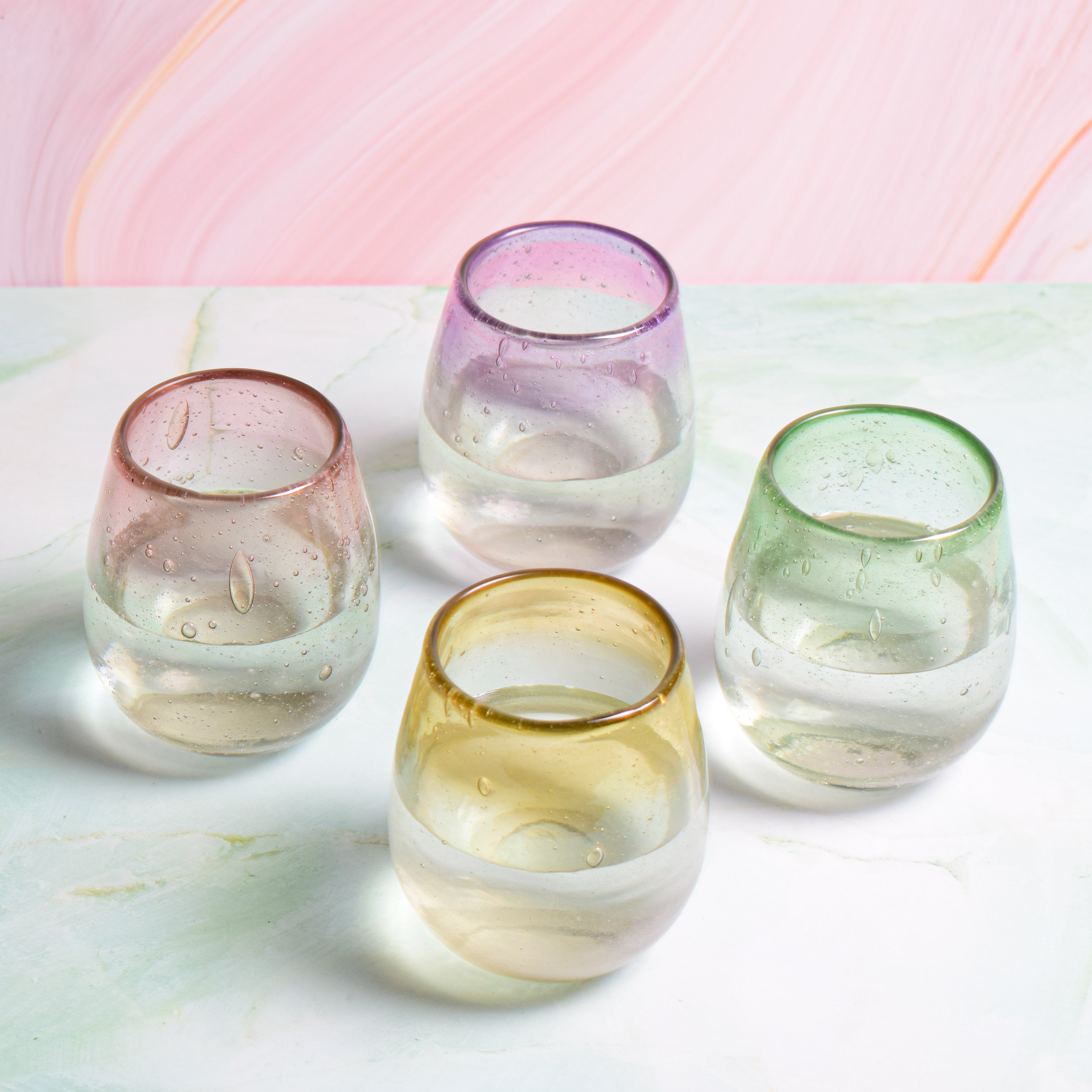 Rosa drinking glass violet