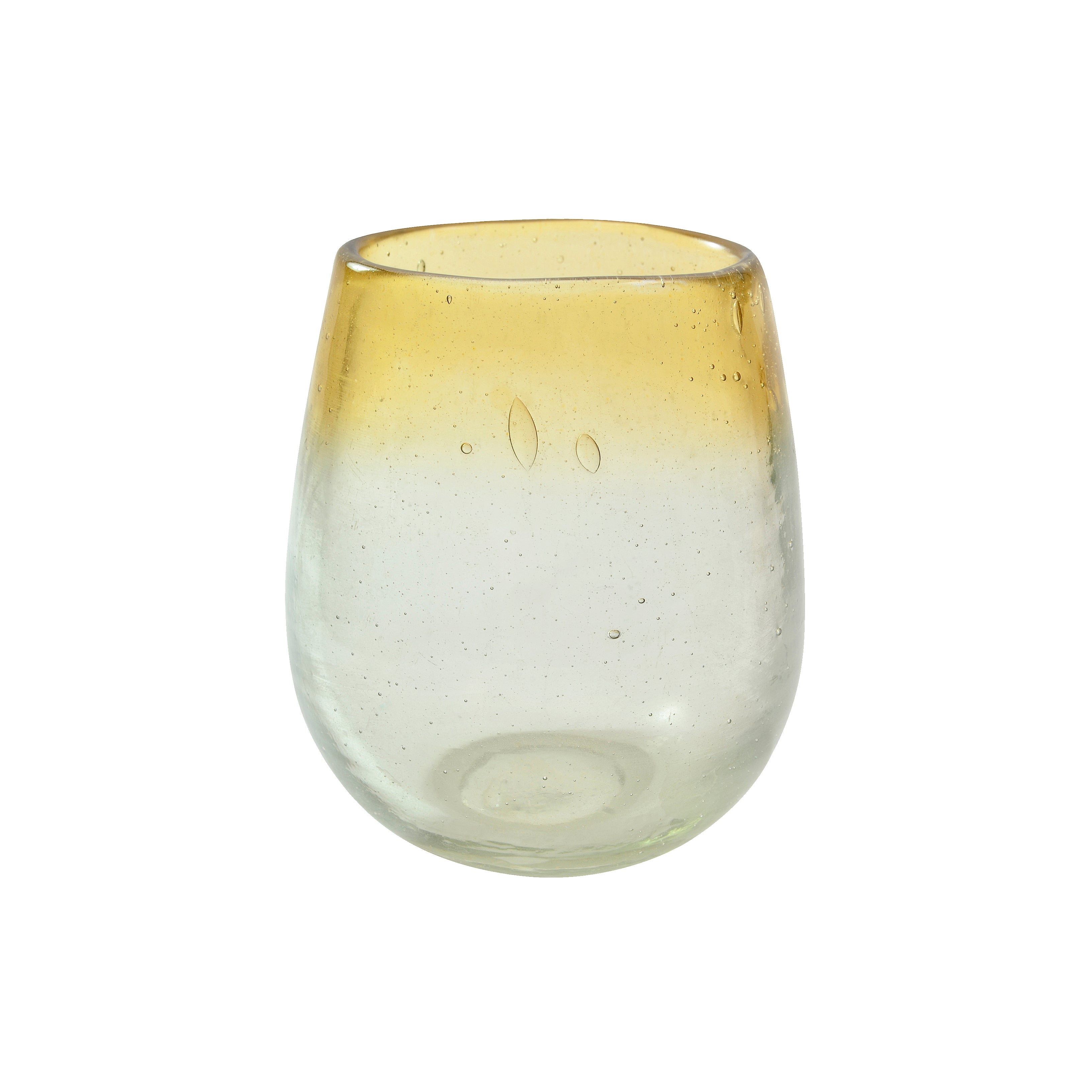 Rosa drinking glass yellow