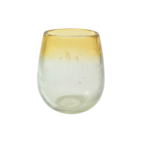 Rosa drinking glass yellow