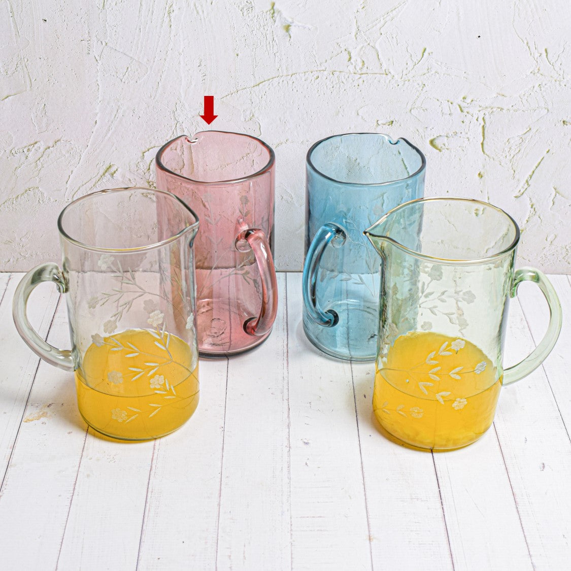 Flora jug pink