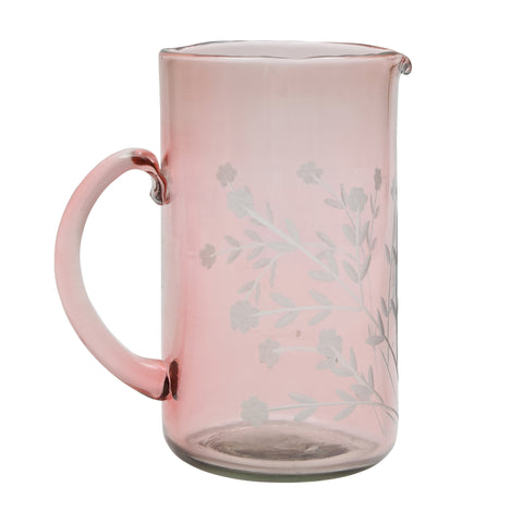 Flora jug pink