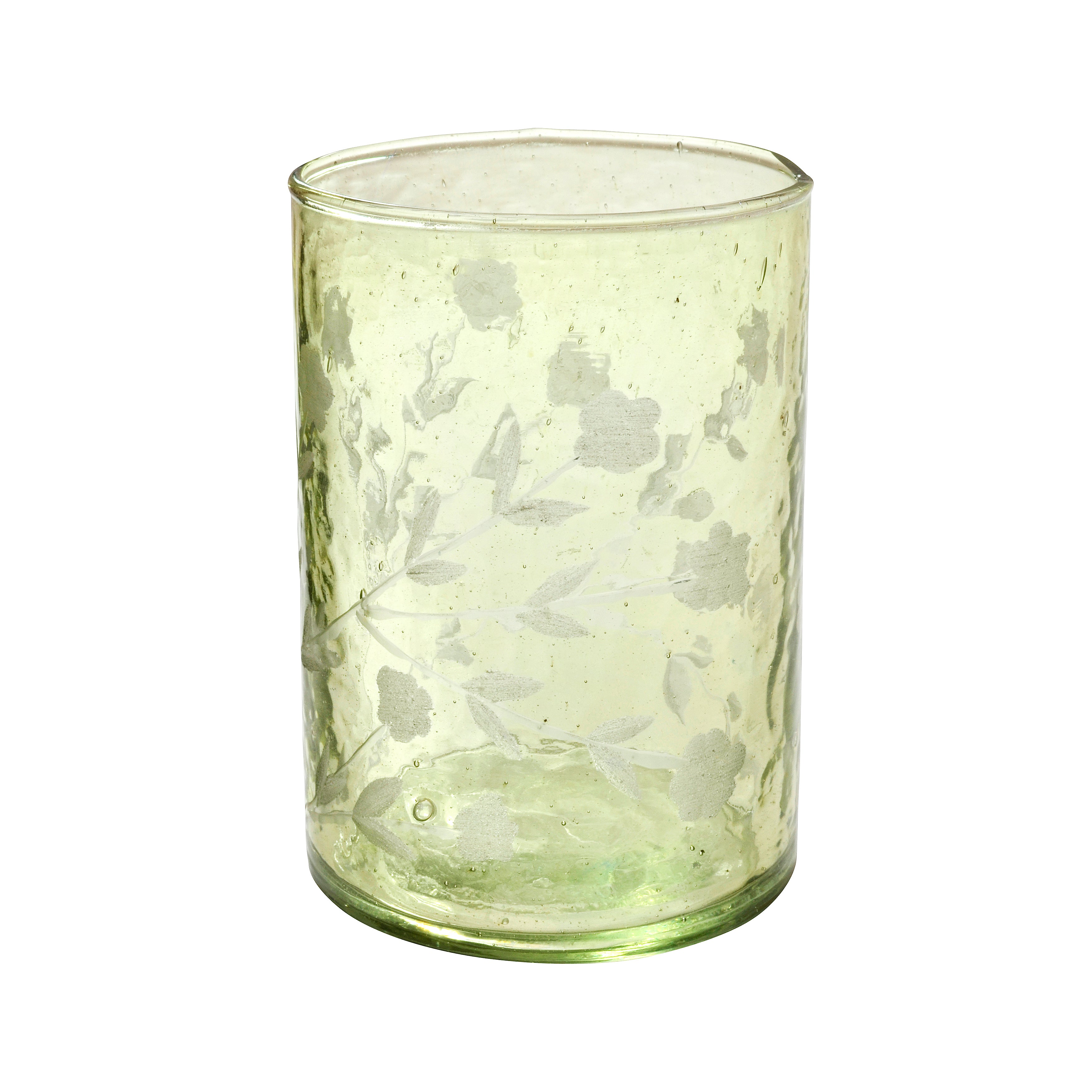 Flora drinking glass yellow S