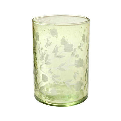 Flora drinking glass yellow S