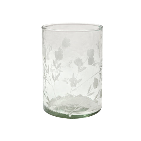 Flora drinking glass  clear S