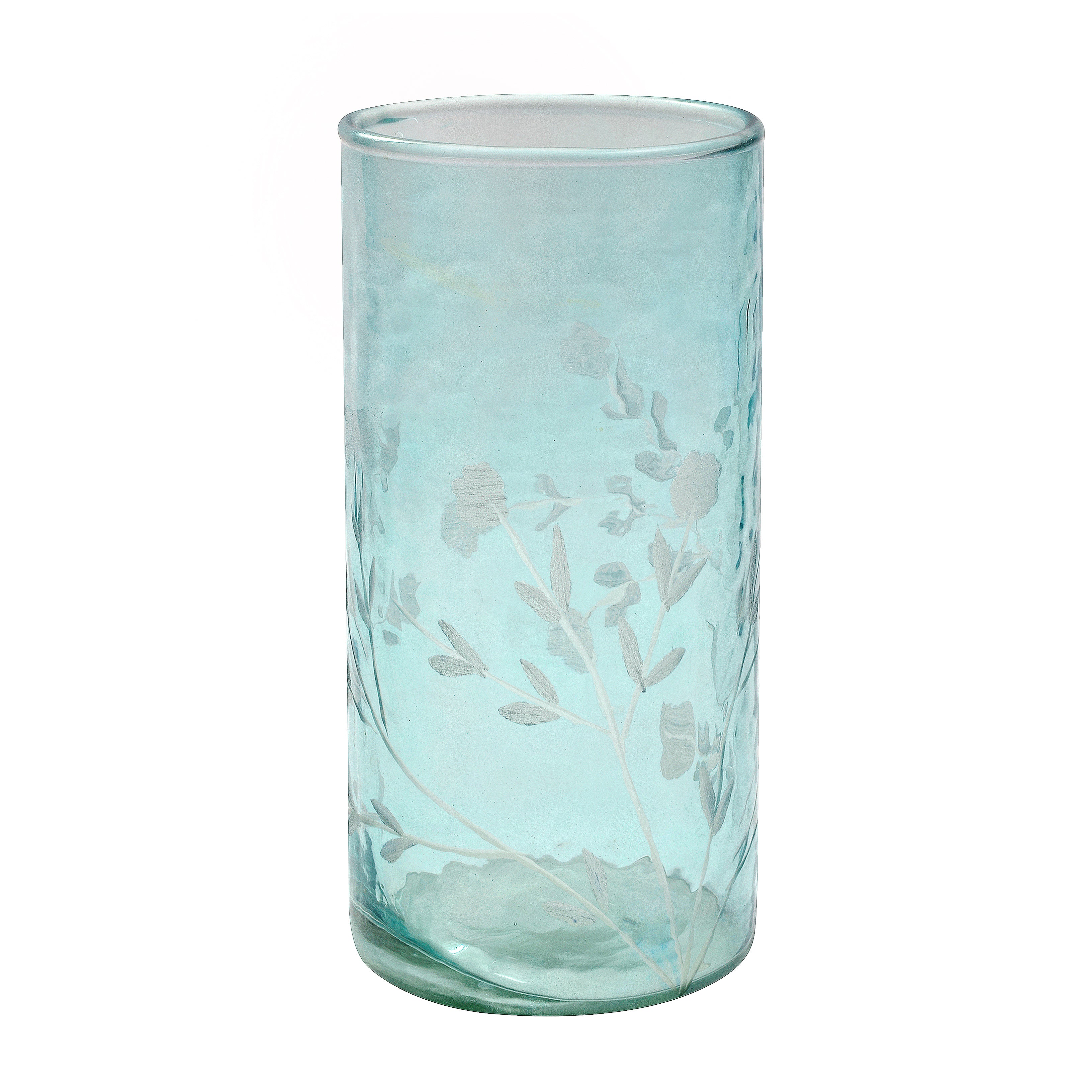 Flora drinking glass blue L