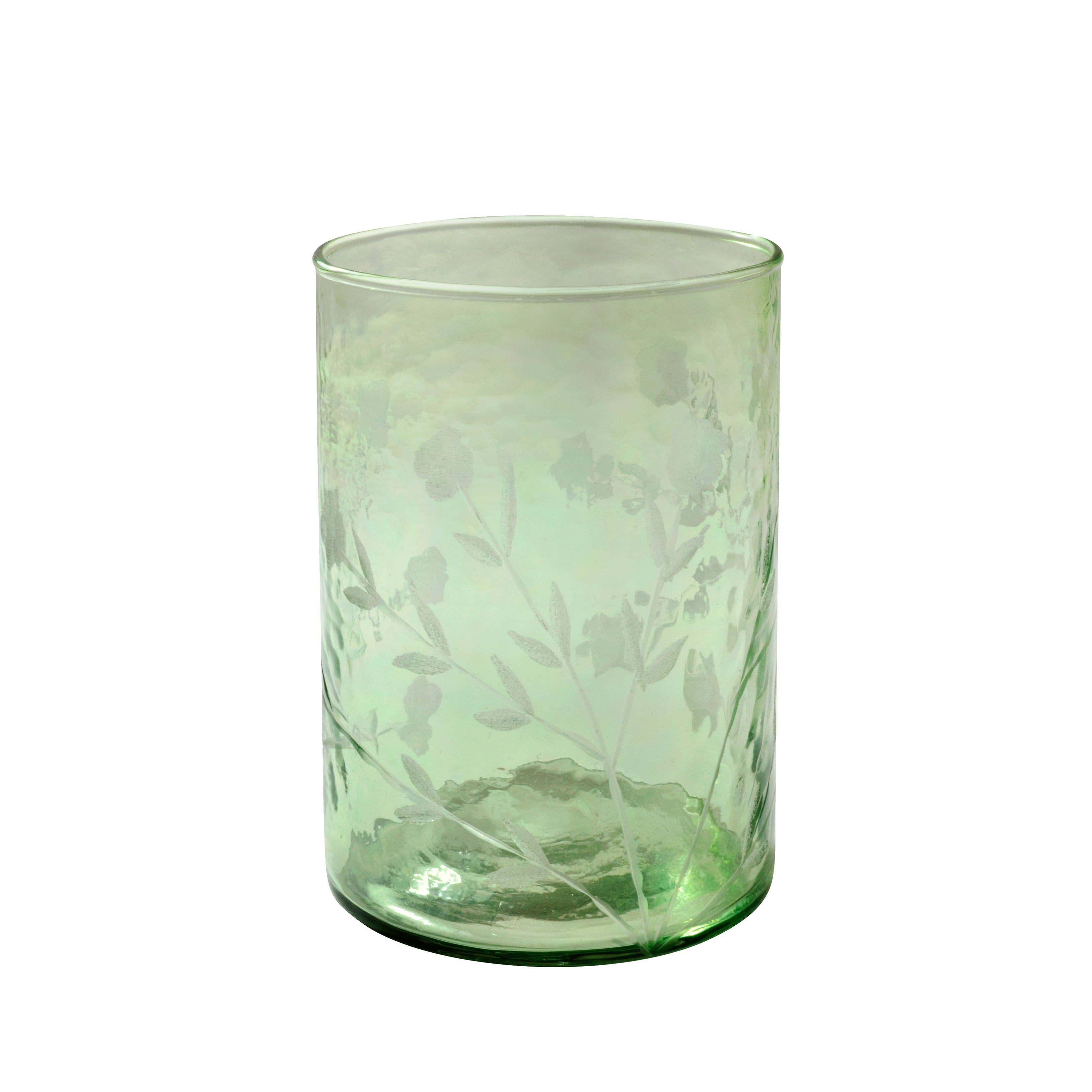 Flora drinking glass green S