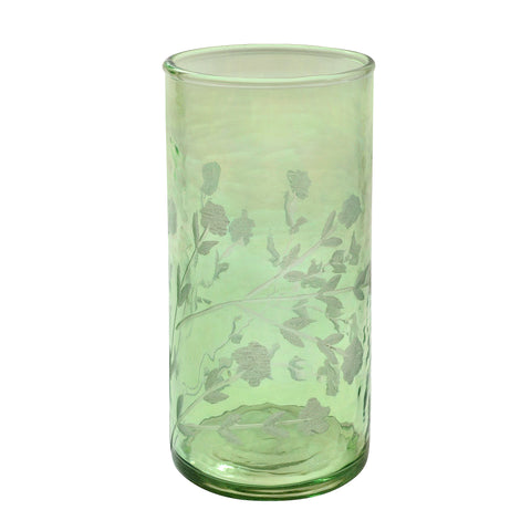 Flora drinking glass green L
