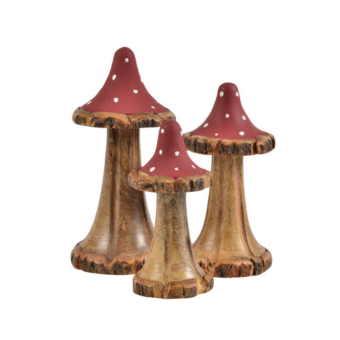 Alora wooden mushroom red M