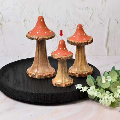 Alora wooden mushroom orange S