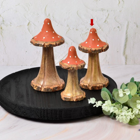 Alora wooden mushroom orange M