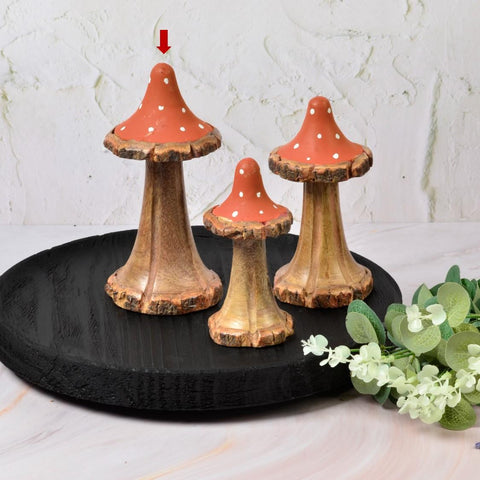 Alora wooden mushroom orange L