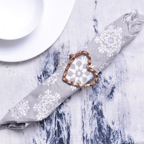Myra heart napkin ring s/4 rose gold