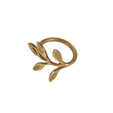 Myra twig napking ring s/4 gold